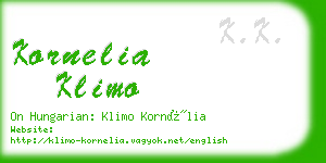 kornelia klimo business card